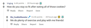 Illustration for article titled Cookie Monster reveals all in Reddit AMA: "Me am what me am"